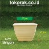 POT BUNGA BRIYANI 15, 17, 21, 25 POT TAWON PIRUS KOTAK POT BUNGA PLASTIK PERSEGI